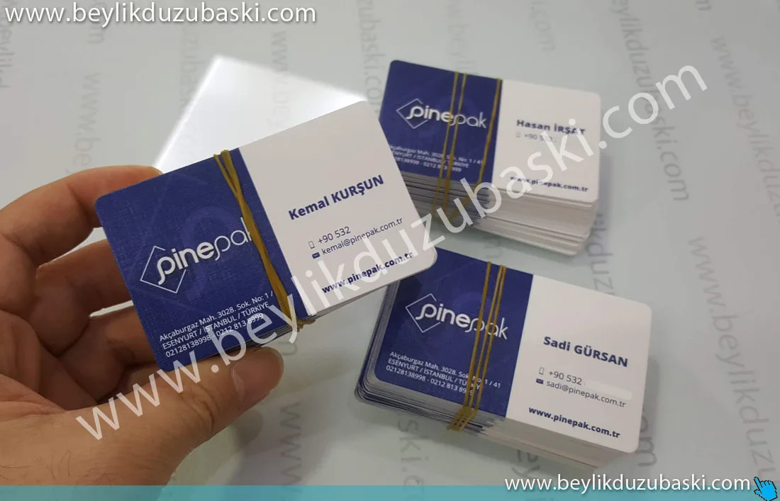 pinepak kartvizit baskısı, beylikdüzü acil kartvizit, tual kartvizit baskıları
