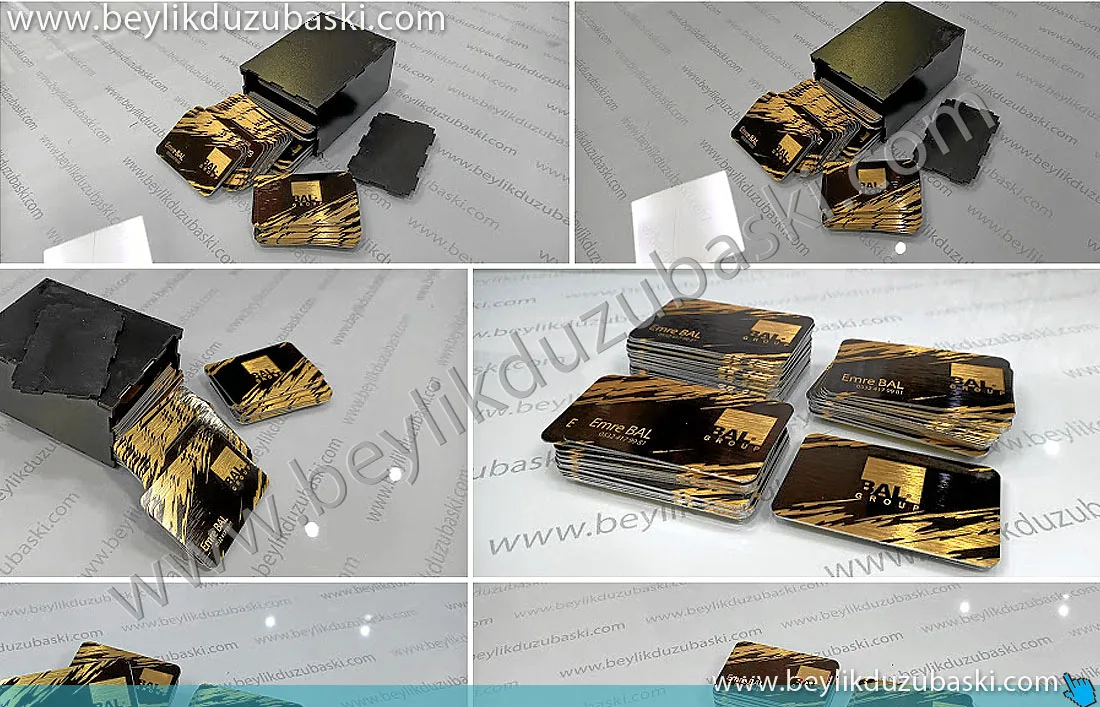 metal kartvizit, özel kutulu, ahşap kutulu kartvizit, kaliteli kartvizit, metal sarı renk kartvizit, acil üretim, aynı gün teslim, metal kartvizit