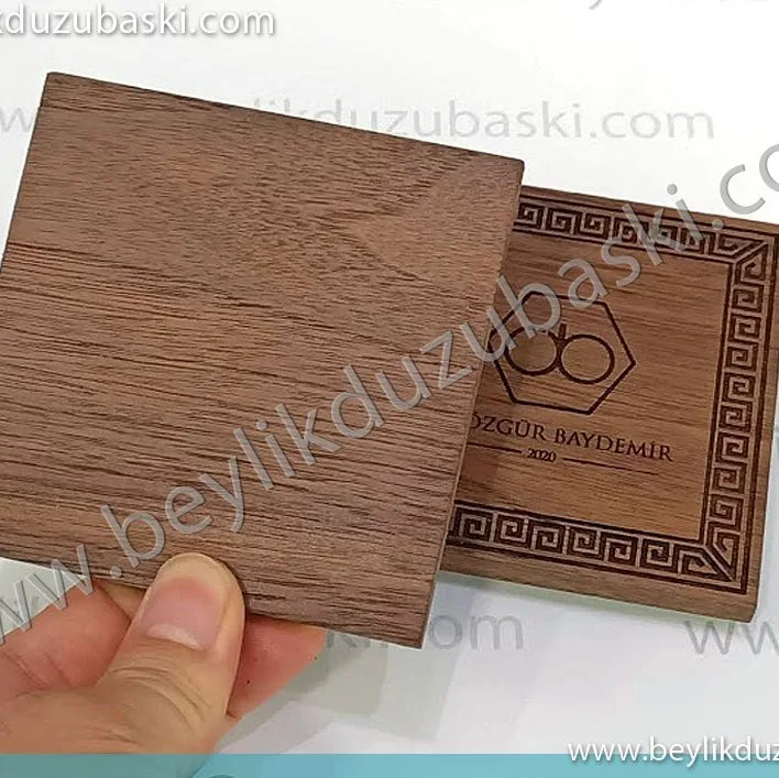 Ceviz ağacı, ahşap bardak altı, kaliteli özel imalat, kişiye özel logo ve isim baskılı, ahşap bardak altı, çay, kahve, viski, likör, bardak altı