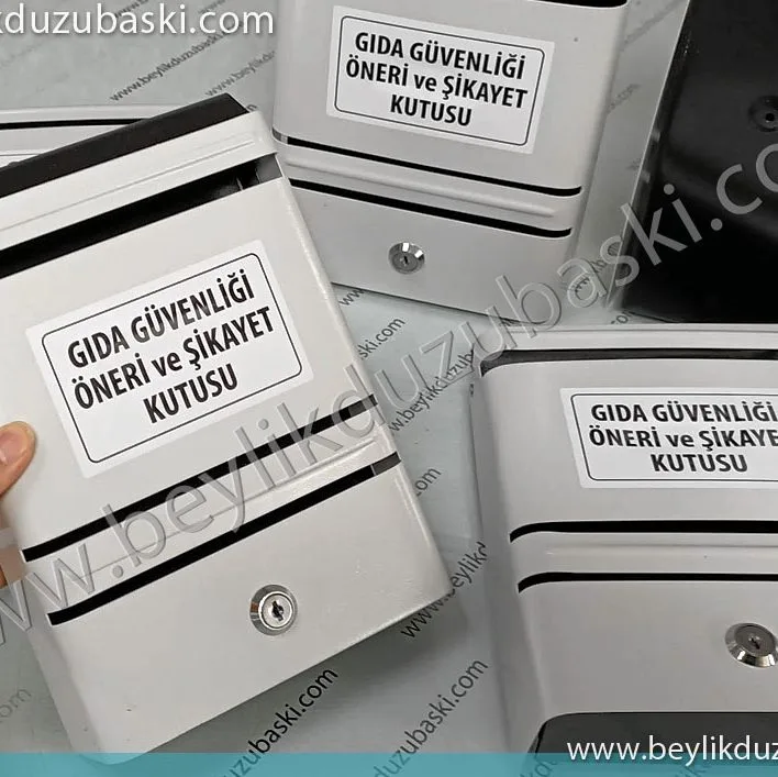 Gıda güveniliği öneri ve şikayet kutusu, metal anahtarlı, öneri kutusu, fabrikalar için, dilek ve şikayet kutu, acil üretim aynı gün kargo, stoktan teslim, adetli alımlarda fiyat avantajı