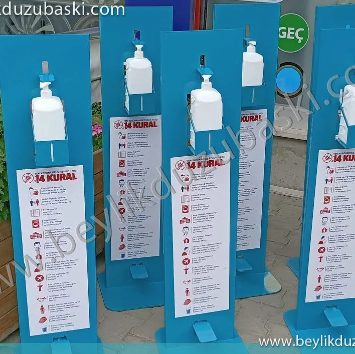 dezanfectan standı beylikdüzü, ayak basmalı dezenfectan standı, el hijyeni için stand üretimi, stoktan teslim, uygun fiyat, metal gövde, çok sık kullanıma uygun