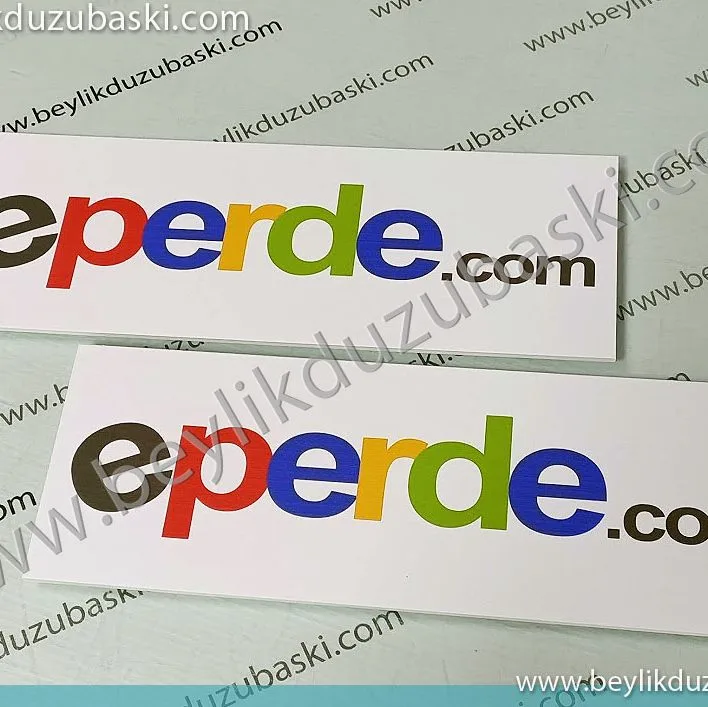 eperde için yapılan, küçük tabela, dış mekan reklam tabelası, acil tabela baskısı, aynı gün kargo, tasarım desteği verilir, folyo baskı ve 3mm dekota levha ile basit bir tabela üretim örneği