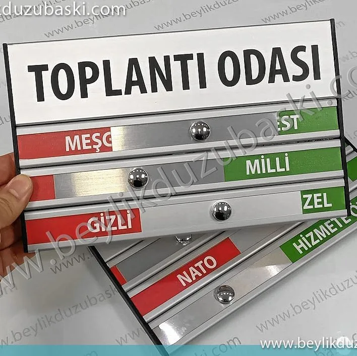 toplantı odası için, özel tasarım, çoklu sürgülü, kapı isimliği, bir başlık, 3 sürdü aynı kapı tabelasında