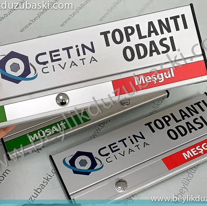 Çetin civata toplantı odası, kapı isimliği, özel logo baskılı, kaliteli toplantı odası kapı isimliği, acil üretim, aynı gün teslim, dekoratif kapı tabelası, alüminyum dayanıklı, kapı isimliği, üretimi