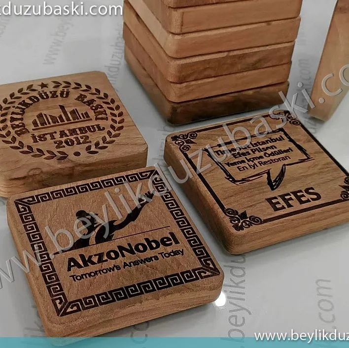 ahşap bardak altı baskısı, kaliteli bardak altı, acil bardak altı, ceviz ağacı bardak altı baskısı