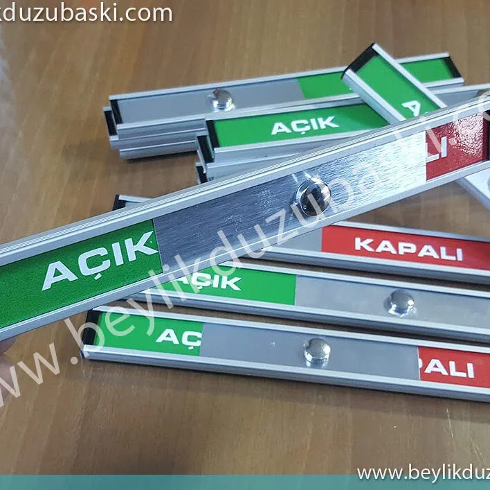 sürgülü, boş dolu, kapı tabelası, uyarı levhası, içleri değiştirilebilir, yönlendirme tabelası, alüminyum kaliteli, kapı tabelası, sürgülü kapı tabelası