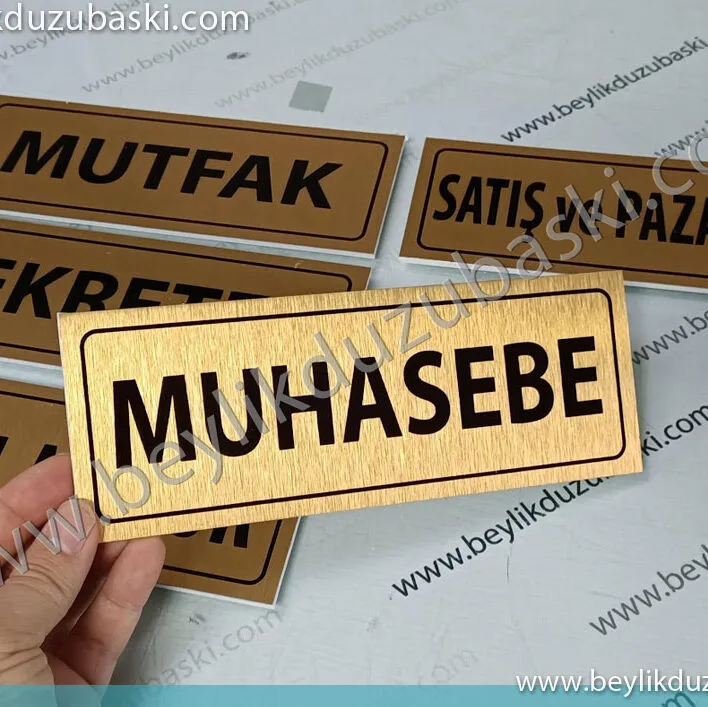 ofis içi kullanım için, metal kapı isimliğ, altın sarısı, sarı metal kapı isimliği, acil kapı tabelası yapılmaktadır, aynı gün kargo, hızlı üretim, kaliteli malzeme