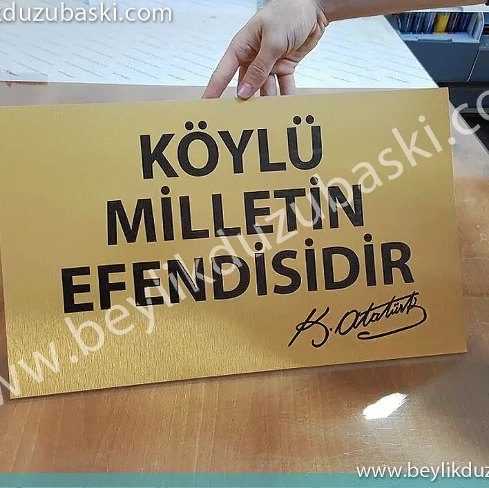 metal kapı tabelası, sarı pirinç, sarı alüminyum, dekoratif kapı tabelası, kaliteli, metal kapı isimliği, hızlı üretim, aynı gün kargo