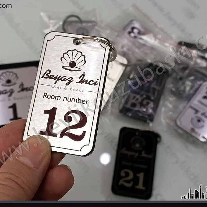 butik otel oda anahtarlığı, otel anahtarlık, kaliteli ürün, logo baskılı ürün, apart otel, pansiyon gibi yerler için logo baskılı kaliteli anahtarlık üretimi