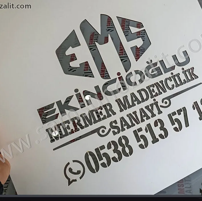 Samsun, lazer kesim, boyama şablon kesimi, çoklu boyama için, plastik ürün, sprey boya, rulo boya şablonu, detaylı kesim, tasarım desteği, hızlı üretim, özel ebat çalışma yapılır, lazer ile kesim
