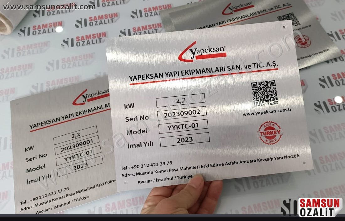 yapeksan metal etiket, makine etiketi, metal makina tanıtım etiket baskısı, kaliteli makina etiketi baskıları, hızlı üretim, tasarım desteği, ebat ve adede göre etiket üretimi Samsun makine etiketi üretimi, az adet üretimler yapılabilir, grafik tasarım desteği verilir, yapeksan metal etiket, makine etiketi, metal makina tanıtım etiket baskısı, kaliteli makina etiketi baskıları, hızlı üretim, tasarım desteği, ebat ve adede göre etiket üretimi