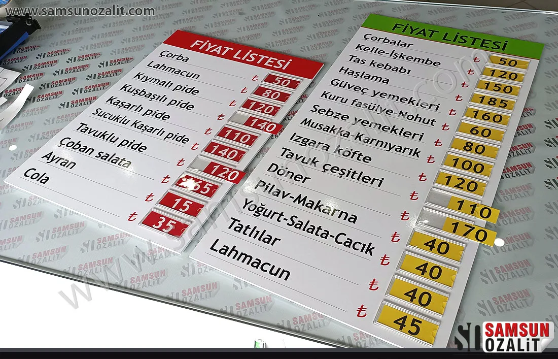 lokanta fiyat listesi, içerisi değişen fiyat listesi, fiyatları değişen, lokanta fiyat listesi, 10 yemek 15 yemek standardında ürün