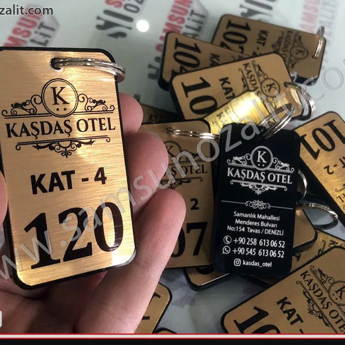 Otel anahtarlık, özel üretim anahtarlık, butik otel anahtarlığı, kaliteli otel anahtarlığı, tasarım desteği, hızlı teslimat, metal ve plastik otel anahtarlık üretimi, otel için anahtarlık baskısı, butik otel anahtarlık, logolu, özel tasarım anahtarlık imalat, kaliteli ürün, acil üretilip gönderilir, imalat